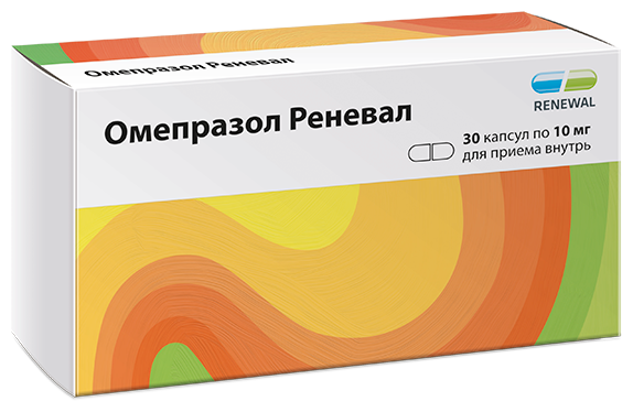 Омепразол Реневал капс, 10 мг, 30 шт.