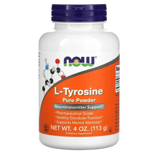 Порошок NOW L-Tyrosine Pure Powder, 113 г