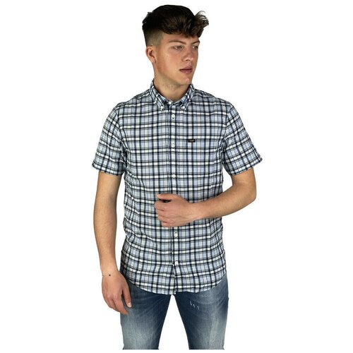 фото Рубашка lee button down ss washed blue мужчины l886kzlr m