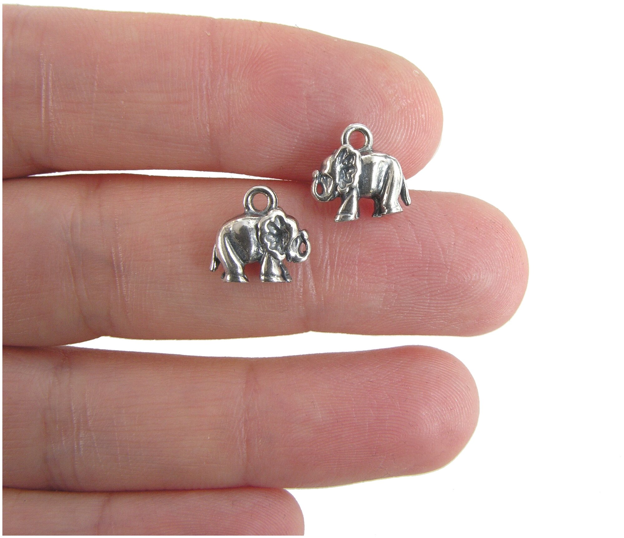 Подвеска Baby Elephant Silver Plated 10 мм.