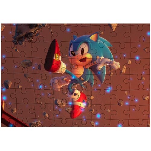 Пазл Картонный 38x26 см, размер А3, 300 деталей, модель Sonic Mania-58 пазл картонный 29x20 см размер а4 120 деталей модель игра sonic forces 1200