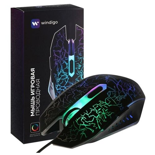 Мышь Windigo MB-24 игровая оптическая подсветка покрытие soft-touch 13 м 145000₽