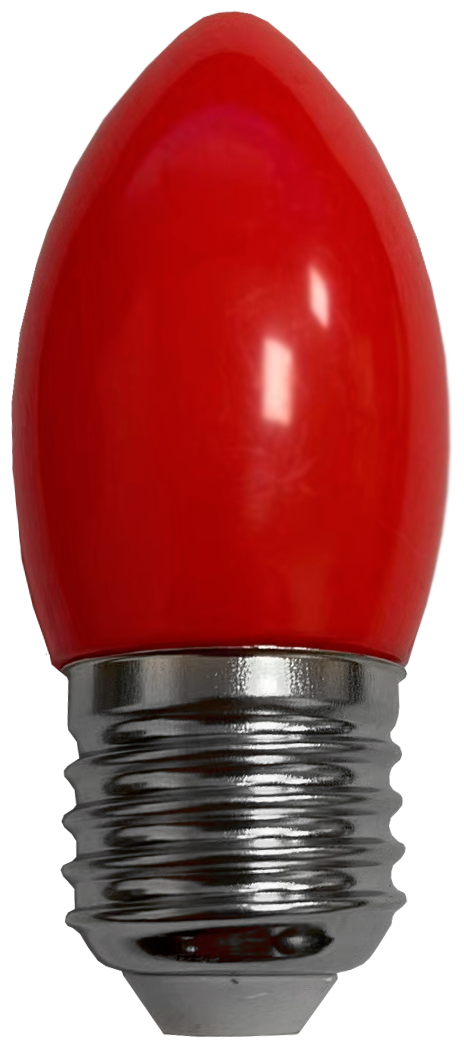 Ecola свеча E27 2W Красный матов. 82x37 C7TR20ELY (арт. 829857)