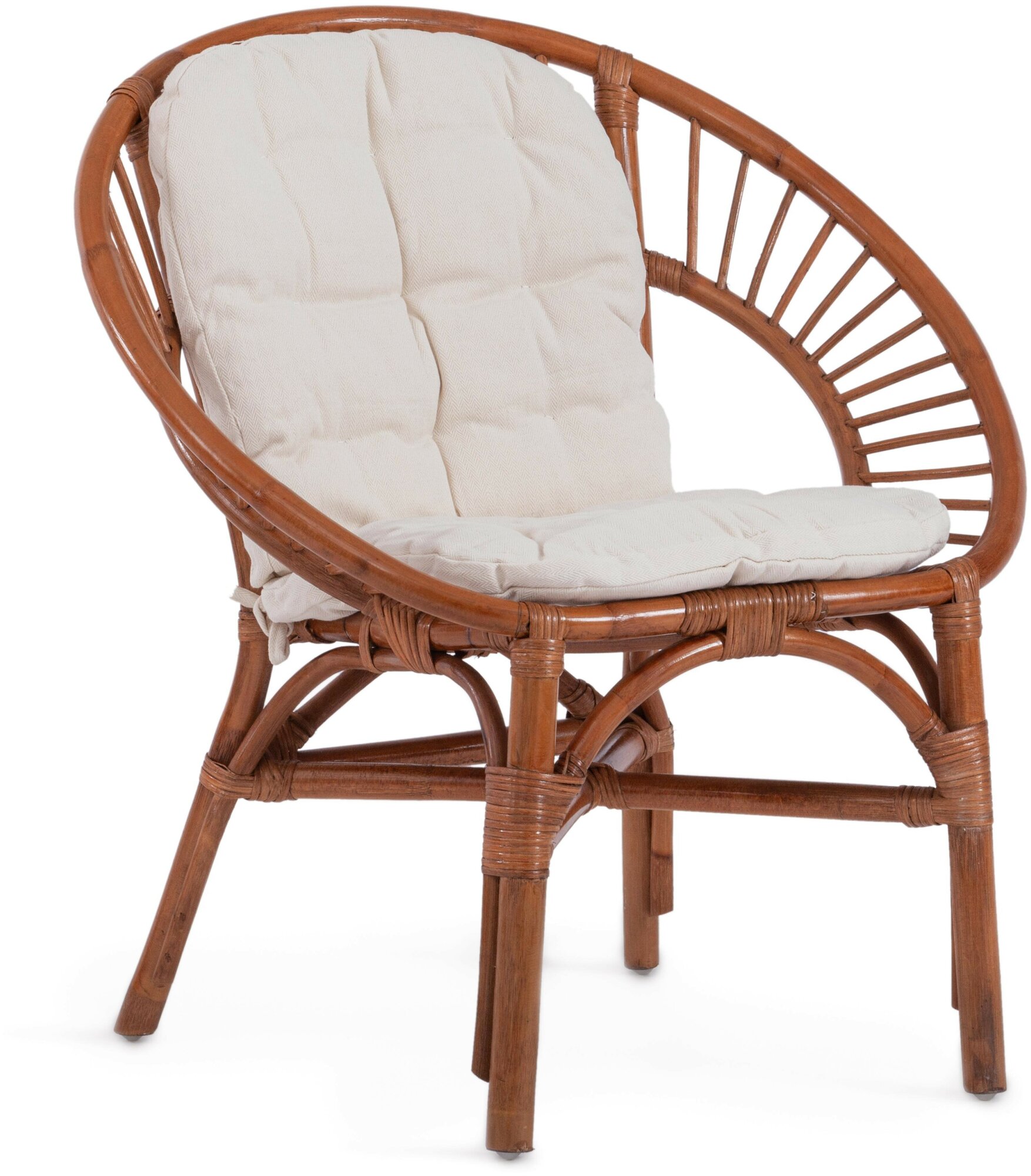Комплект для отдыха TetChair TURKEY (стол круглый (со стеклом)+2 кресла + диван) /с подушками/ротанг, кр:70х65х78см, дв:120х65х78см, ст:D50х56,5см, coco brown (коричневый кокос) - фотография № 8