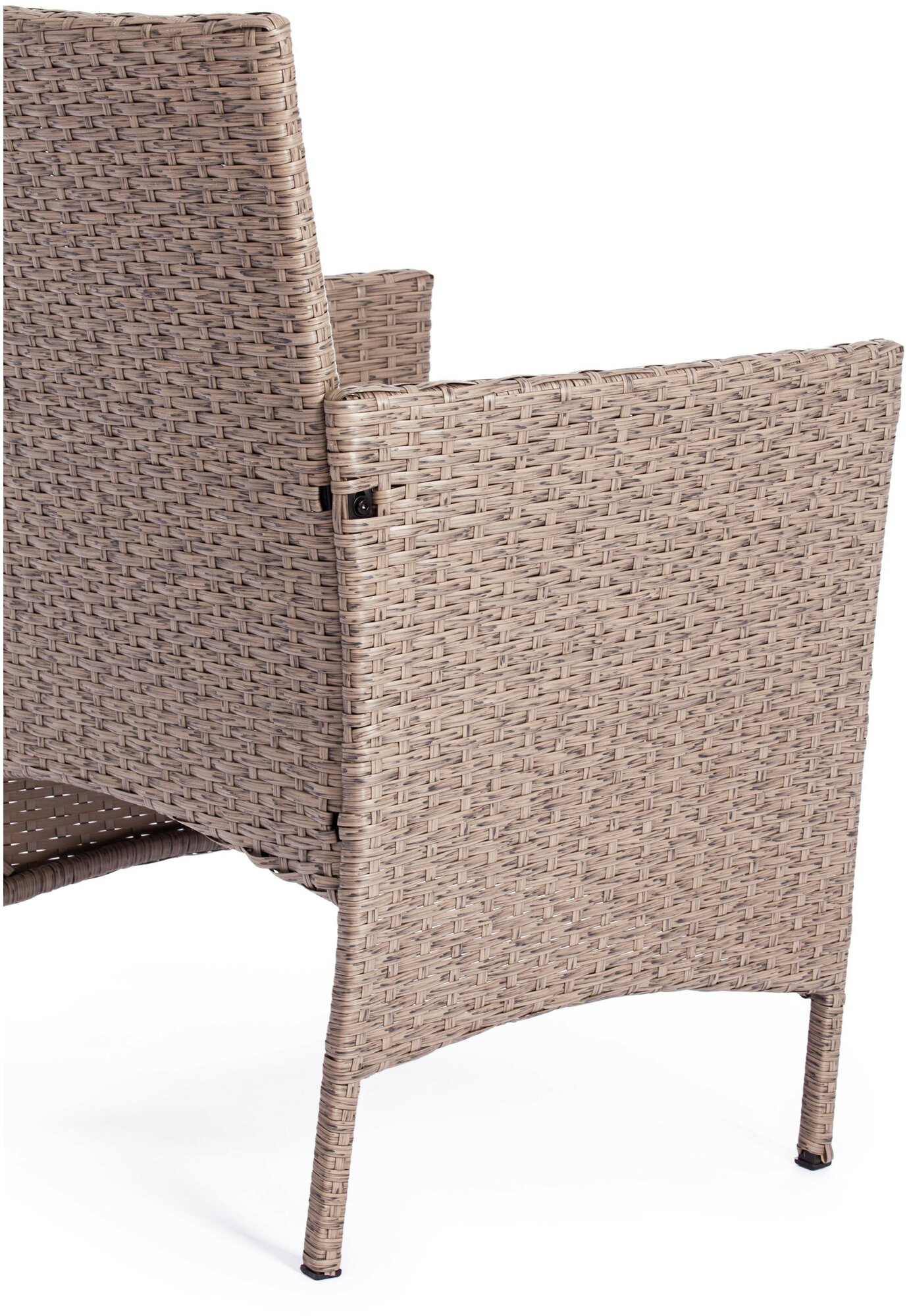 Лаундж сет TetChair (диван+2кресла+столик+подушки) (mod. 210013 А), серый, ткань: DB-11 светло-серый - фотография № 6