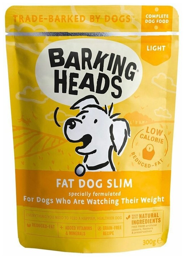 Barking Heads Паучи для собак с избыточным весом "Худеющий толстячок", Fat Dog Slim 0.3 кг