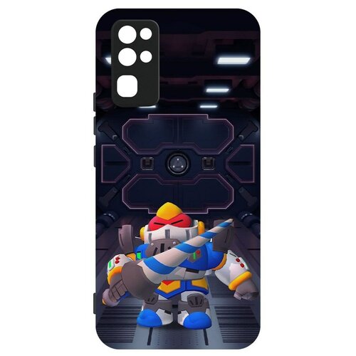 чехол накладка krutoff софт кейс brawl stars паладин вольт меха для iphone xs черный Чехол-накладка Krutoff Софт Кейс Brawl Stars - Паладин Вольт-Меха для Honor 30 черный