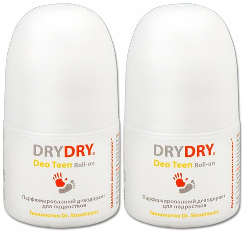 Антиперспирант роликовый DRY DRY Deo Teen Roll-on, для подростков, 50 мл, 2 шт.