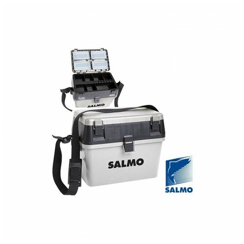 ящик рыболов пласт salmo 3х пол 023 Ящик рыболовный зимний Salmo 2-х ярус. из 2-х частей пласт. 38x24.5х29см сер.