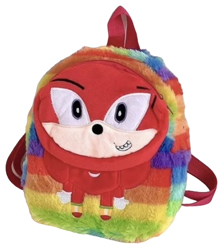 Плюшевый детский рюкзак / для малышей Соник, красный