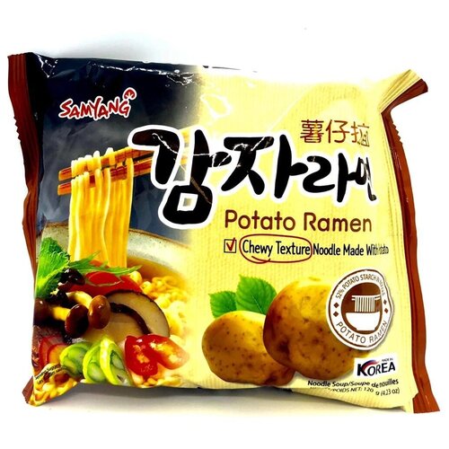 Лапша быстрого приготовления Samyang Ramen Potato / СамЯнг со вкусом картофеля 120 г. (Корея)