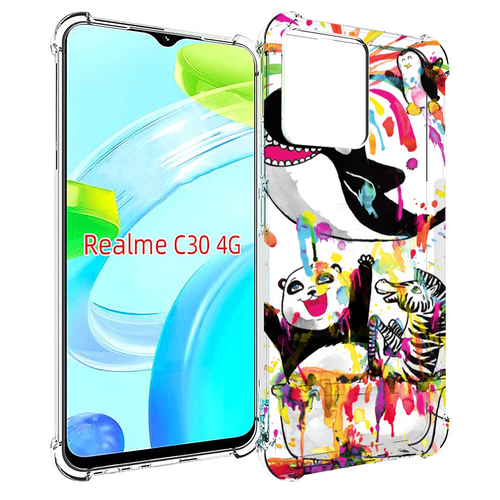 Чехол MyPads Хиппи кит для Realme C30 4G / Narzo 50i Prime задняя-панель-накладка-бампер