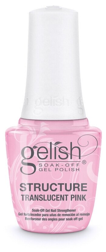 GELISH Structure Translucent Pink Gel, 15 ml - прозрачно-розовый укрепляющий гель с кисточкой