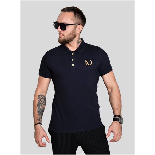 фото Поло arian dali с логотипом l темно-синий