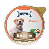 Влажный корм для собак Happy Dog NaturLine, при чувствительном пищеварении, индейка 10 шт. х 125 г