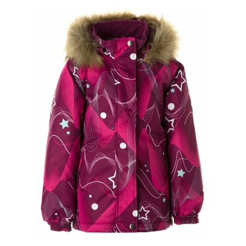 Куртка зимняя Huppa 104 размер, бордовый цвет коралловый/фуксия/белый/красный/бордовый/фиолетовый/розовый