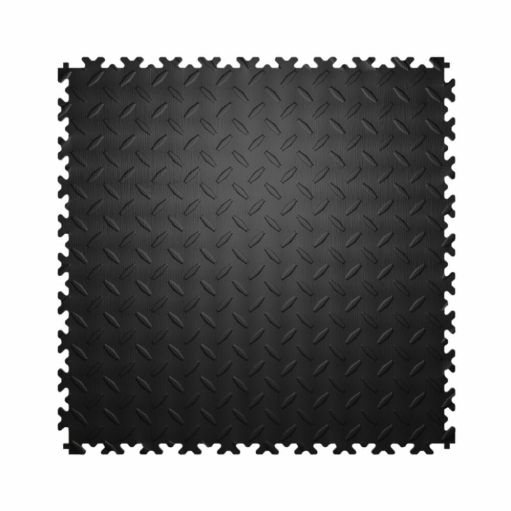 Плитка ПВХ модульная на пол LT light black Diamond PVC Eco 500X500X5мм 43 класс