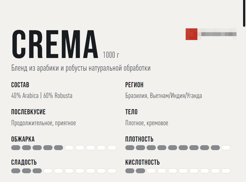 Кофе в зернах Face to Face Crema, арабика/робуста средней обжарки, 1кг - фотография № 10