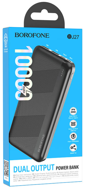 Powerbank Borofone BJ27 10000mAh 2USB черный