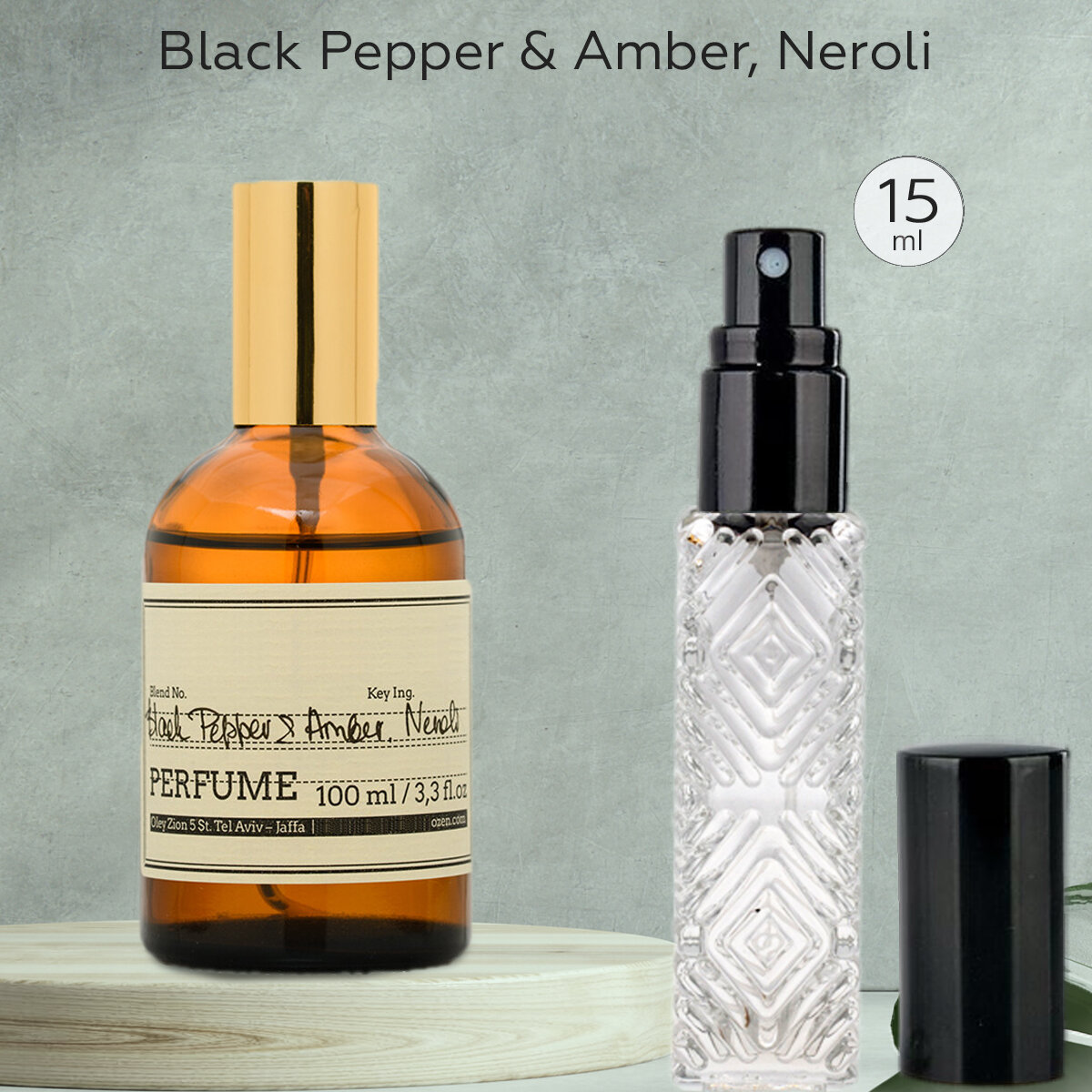 Gratus Parfum Black pepper & Amber, Neroli духи унисекс масляные 15 мл (спрей) + подарок