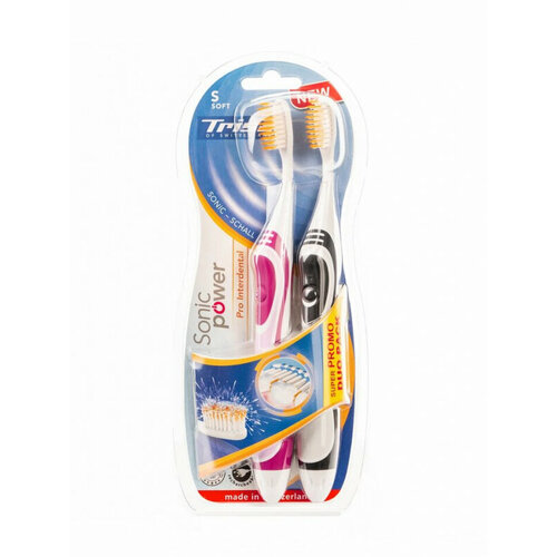Набор электрических зубных щеток TRISA Sonicpower Akku 661864 Grey-Pink 190000₽