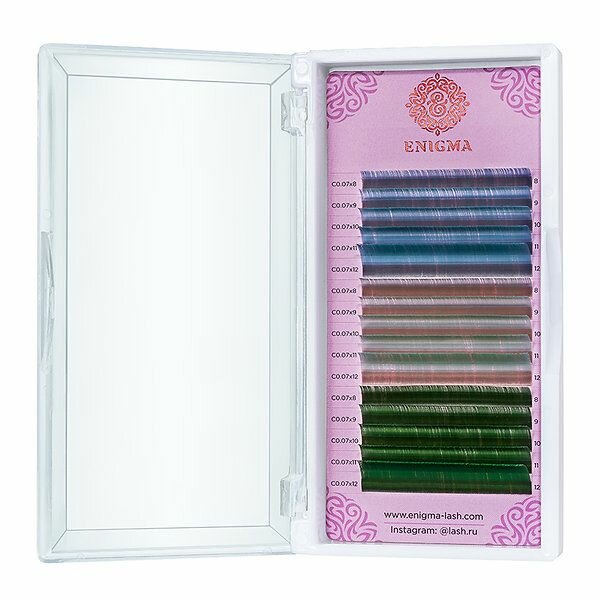 ENIGMA Ресницы цветные Wild tropics MIX C 0.10 8-12 мм - 15 линий