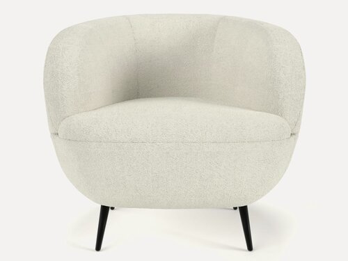 Изображение товара Дизайнерское мягкое кресло Soft Element Даника White, букле, белое, кресло барашек, в гостиную, на балкон, в салон