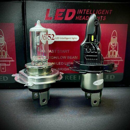 Светодиодные лампы для LADA Granta - Mini EASY H4 45W A52 (комплект 2шт) Без адаптеров и смены крышке фар