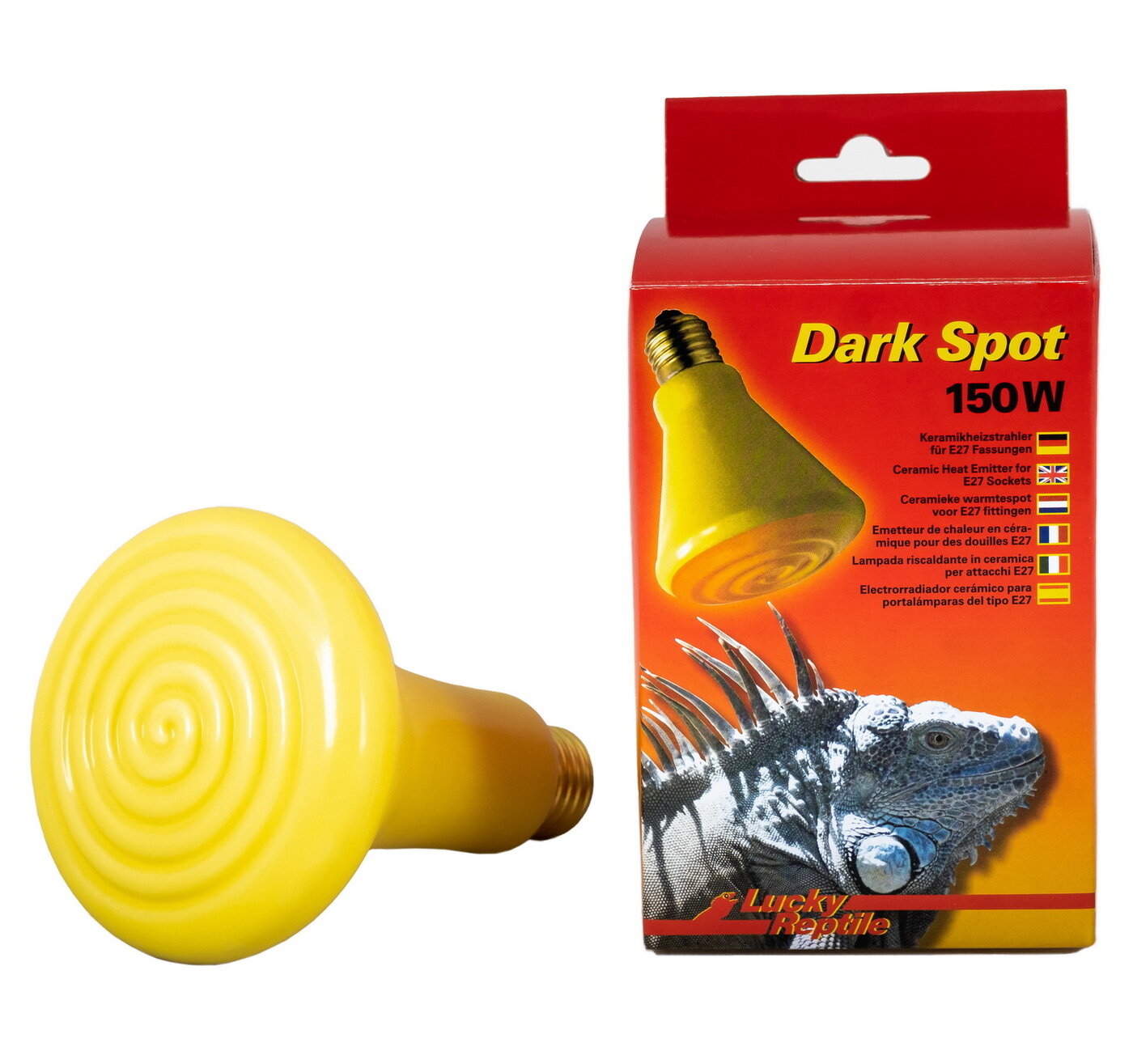 Лампа тепловая керамическая для террариума LUCKY REPTILE "Dark Spot 150Вт" (Германия)