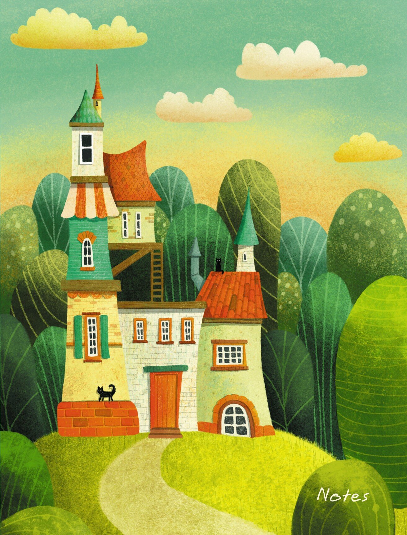 Книга для записей Wonderland 1  64 листа  клетка  А6