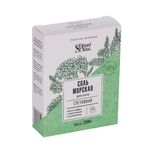 Соль морская Планета СпаАлтай Суставная менткамфэкс полынтысячелистн 200 г 194₽