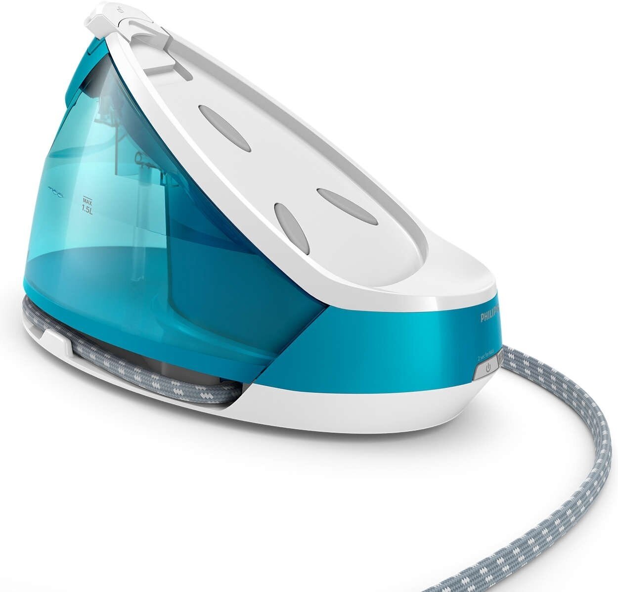 Парогенератор Philips PerfectCare Compact Plus, GC7920/20, белый, голубой — фото 1