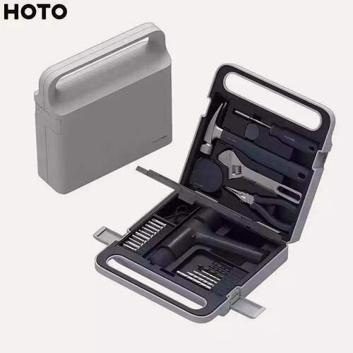 Изображение товара Набор инструментов с дрелью-шуруповёртом HOTO 12V Brushless Drill Tool Set