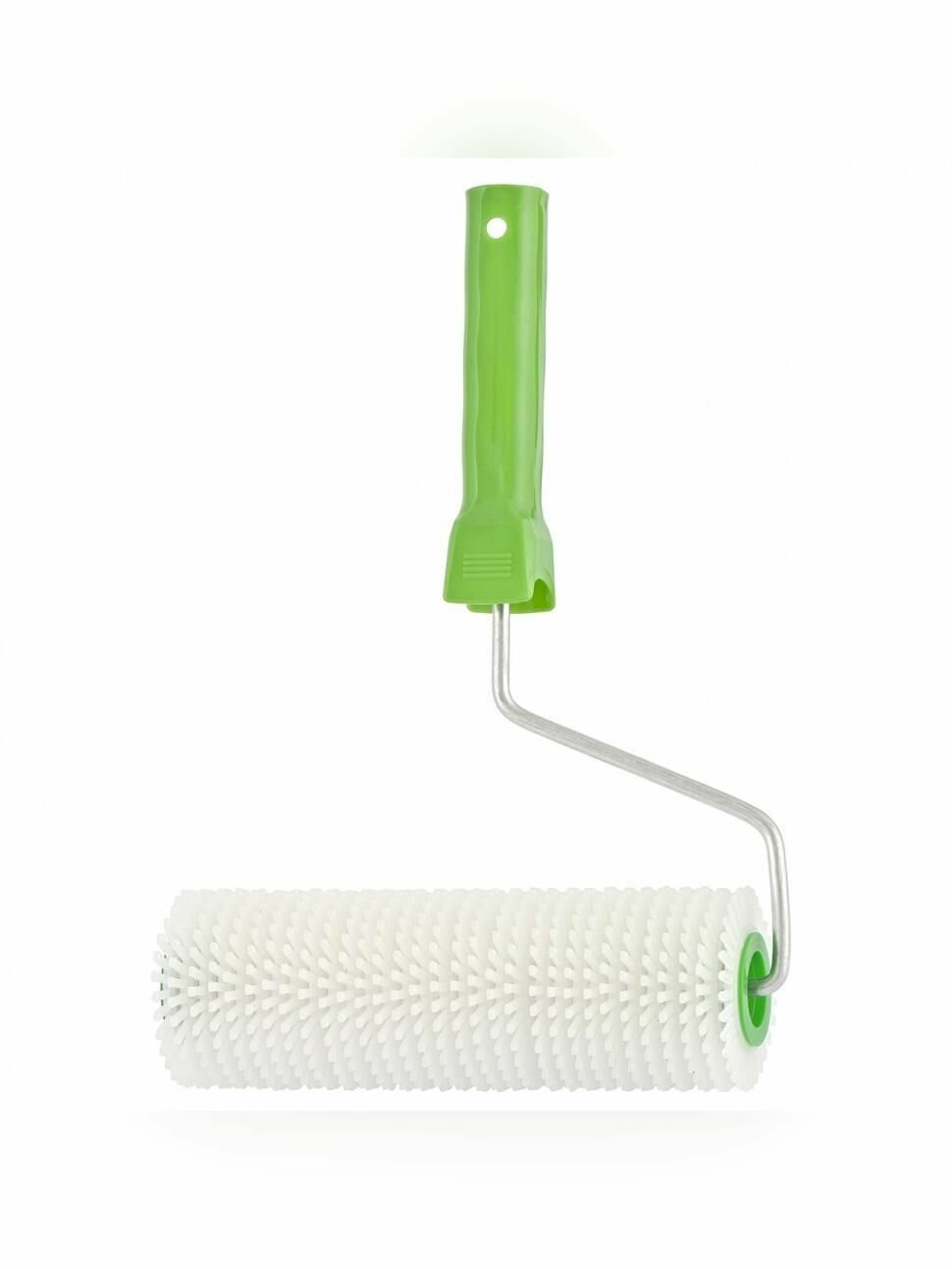 Валик игольчатый текстурный для наливных полов с ручкой 200 мм Сибртех 81100