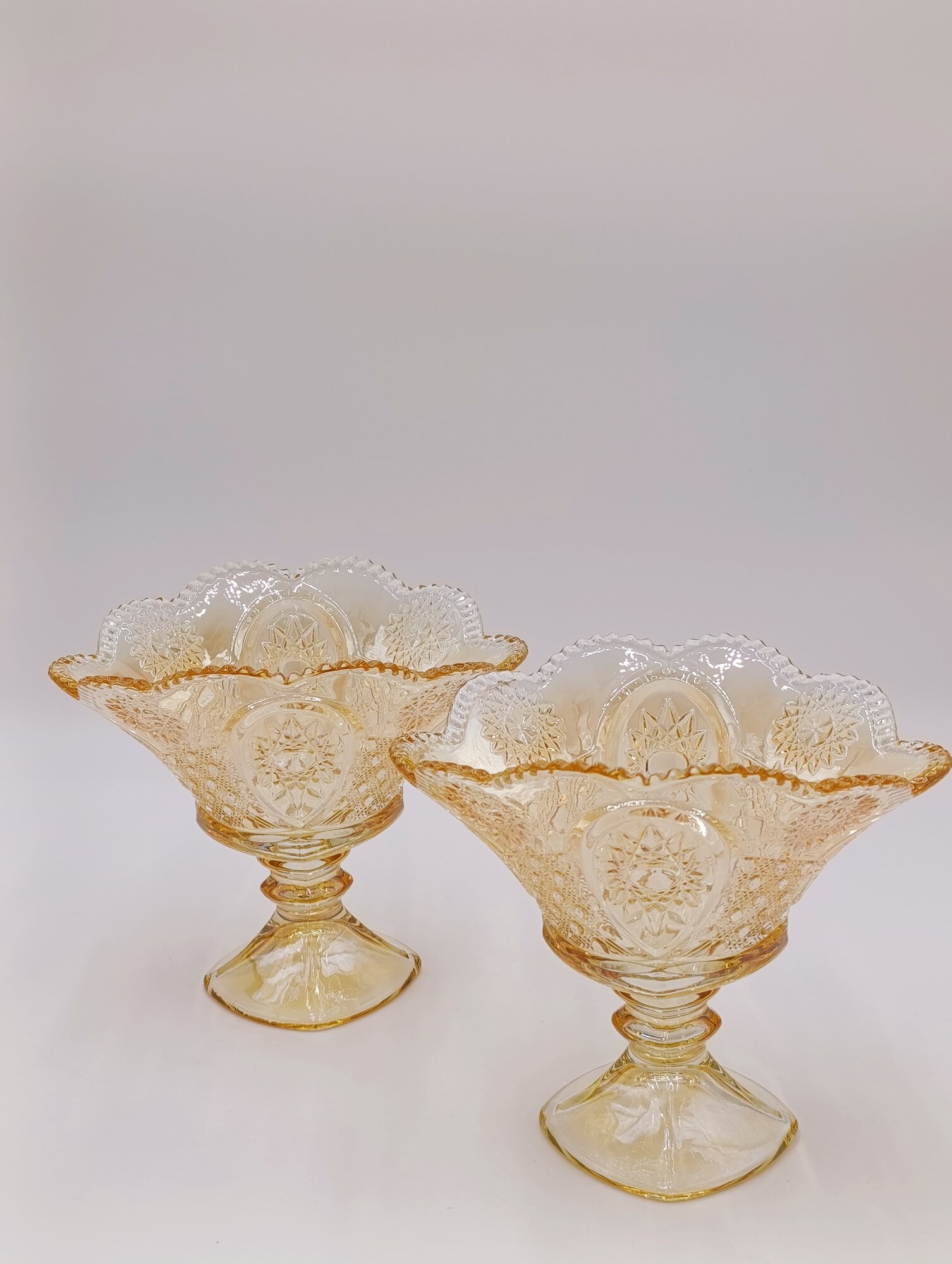 Набор креманак GOLD Glass Wear Series XM 1551-2, стекло, золотистый, 300 мл, 2 шт. — фото 1