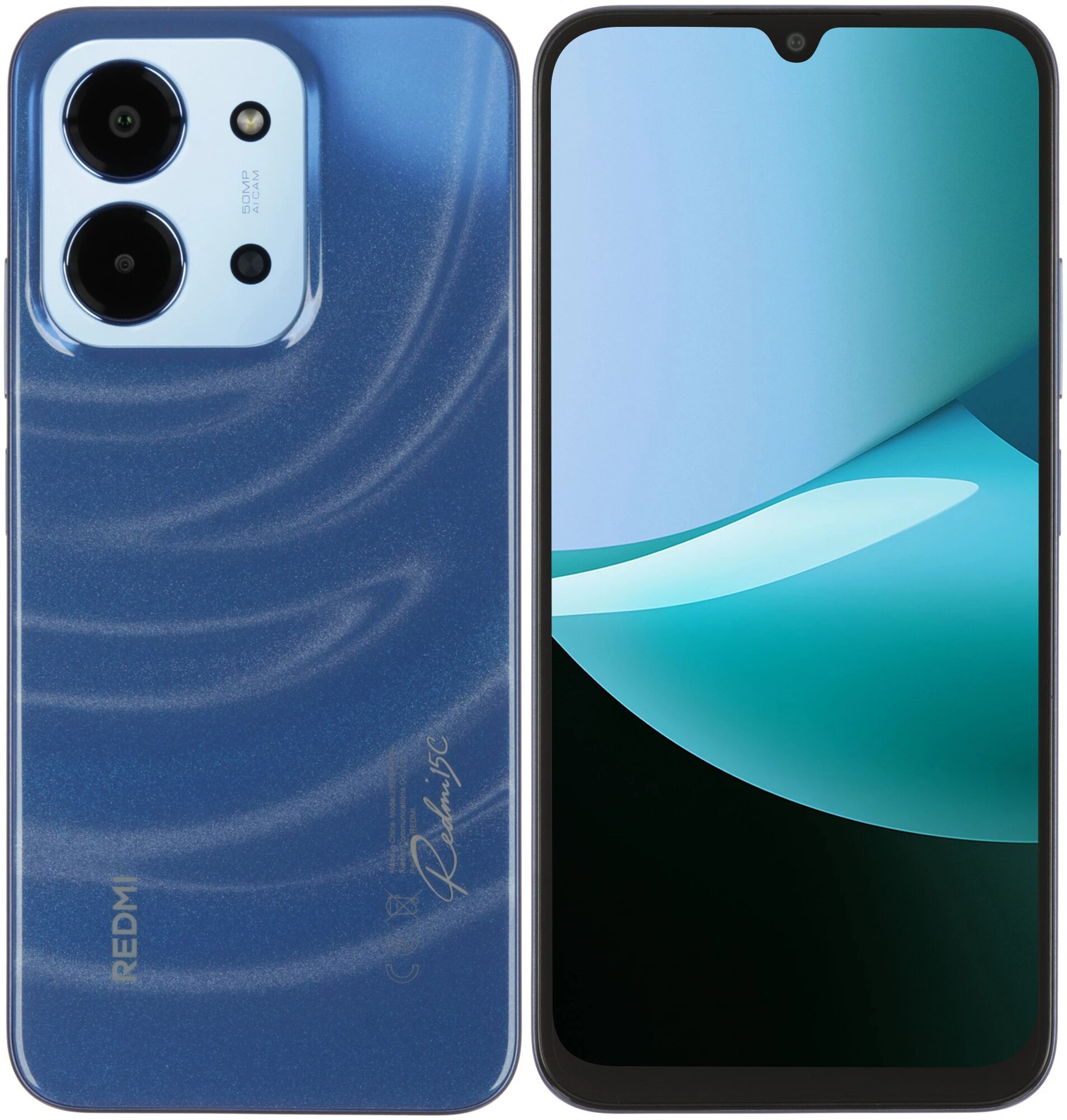 Смартфон Xiaomi Redmi 15C, EU, IPS, 1600x720, 6,9", 8ГБ, 256ГБ, Bluetooth 5,3, Blue