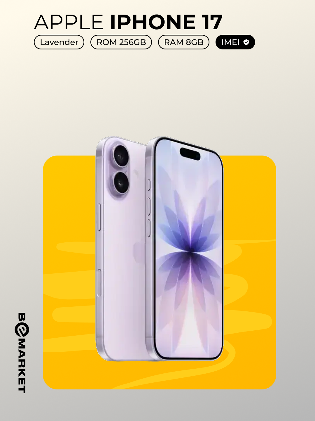 Смартфон Apple iPhone 17 Lavender 256 GB (SIM + eSIM) | Официальный IMEI — фото 1