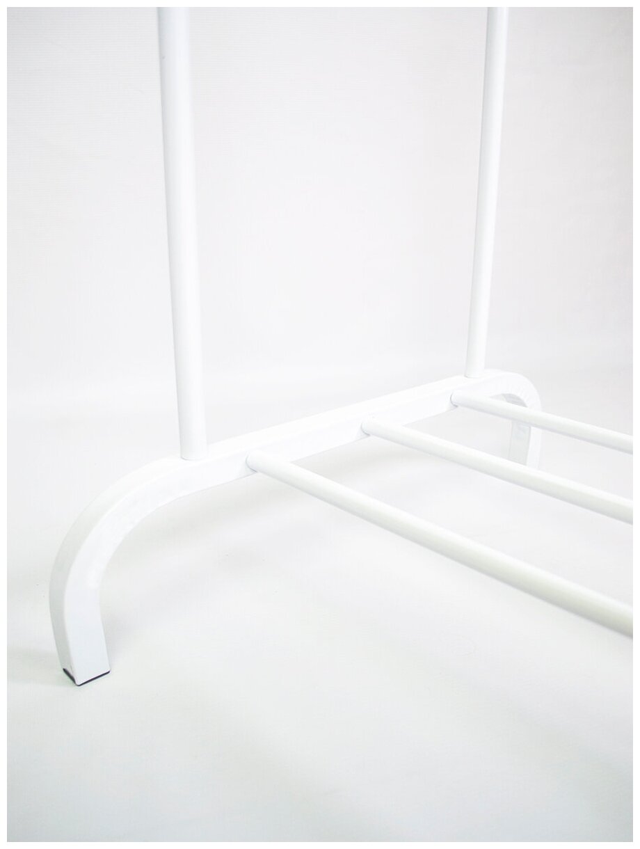 Вешалка напольная для одежды GEEK LIFE металлическая, вешалка в прихожую, вешалка-стойка, вешалка гардеробная 110х54х150 см, белая - фотография № 7