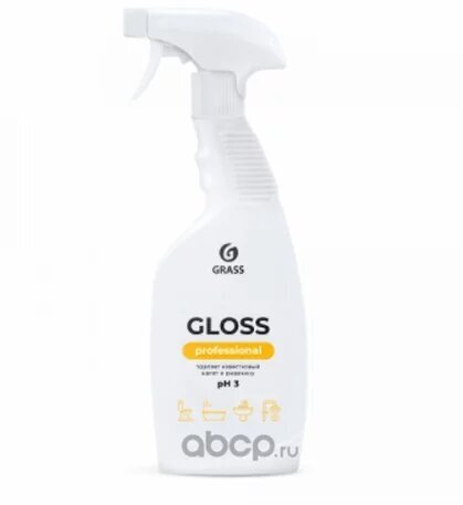 Очиститель для сан. узлов Gloss Professional, 600 мл. GRASS 125533