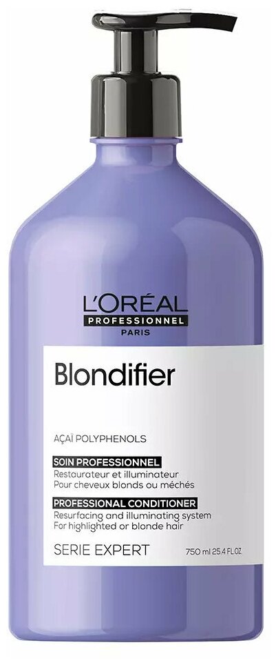 Кондиционер LOREAL PROFESSIONNEL Blondifier Gloss для осветленных и мелированных волос, 750 мл