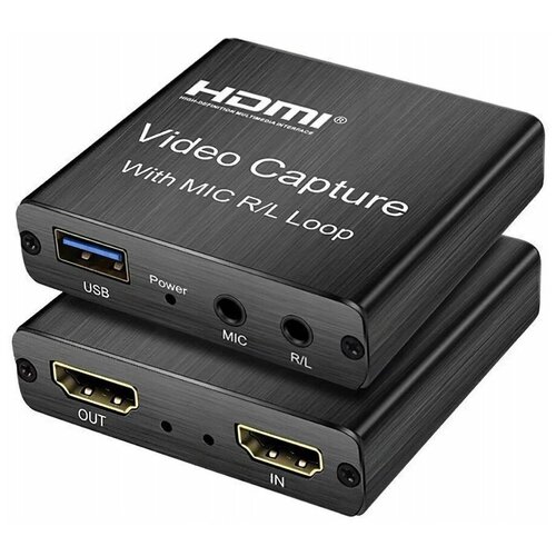 Адаптер видеозахвата HDMI - USB 3.0 1080P с входом для микрофона и выходом AUX