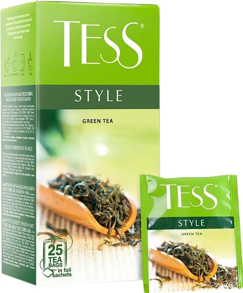 Чай зеленый Tess Style 25*1.8г - фото №4