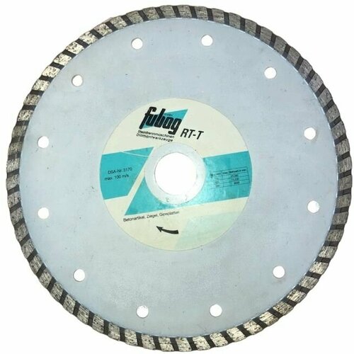 fubag диск алмазный fubag keramik pro 150 25 4 13150 4 Диск алмазный 180x22.2 Turbo Fubag RT-T