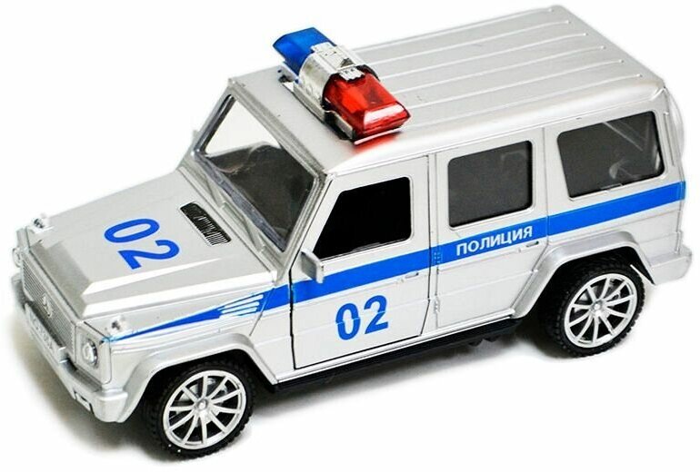 Игрушка инерционная машинка для мальчиков Джип полиция 19 см, открываются 3 двери, ZY455564