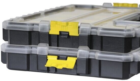 Органайзер STANLEY FatMax Shallow Pro Plastic Latch 1-97-519, 44.6x35.7x7.4 см, желтый/черный - фотография № 8