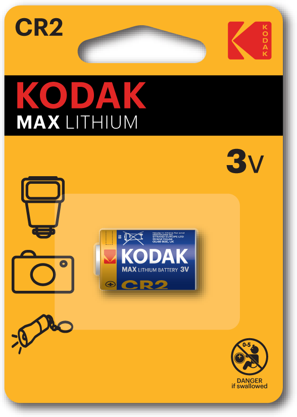 Батарейка литиевая Kodak Max, CR2 (KCR2-1, CR17355)-1BL, блистер, 1 шт.