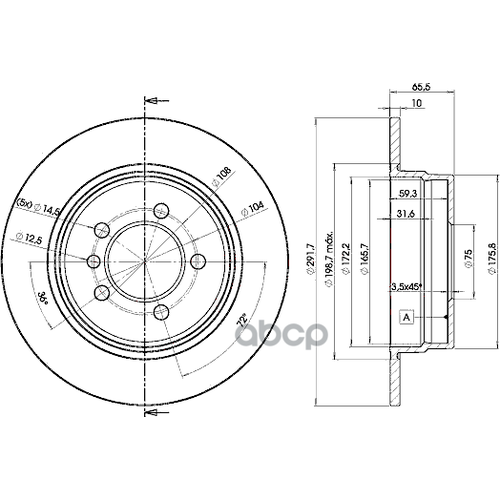 Диск Тормозной Задний Bmw 1 (E87) 3 (90) Icer 78bd4647-2 Icer арт. 78BD4647-2