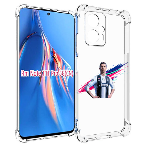 Чехол MyPads fifa-Криштиану-Роналду мужской для Xiaomi Redmi Note 11T Pro / 11T Pro Plus / Poco X4 GT задняя-панель-накладка-бампер