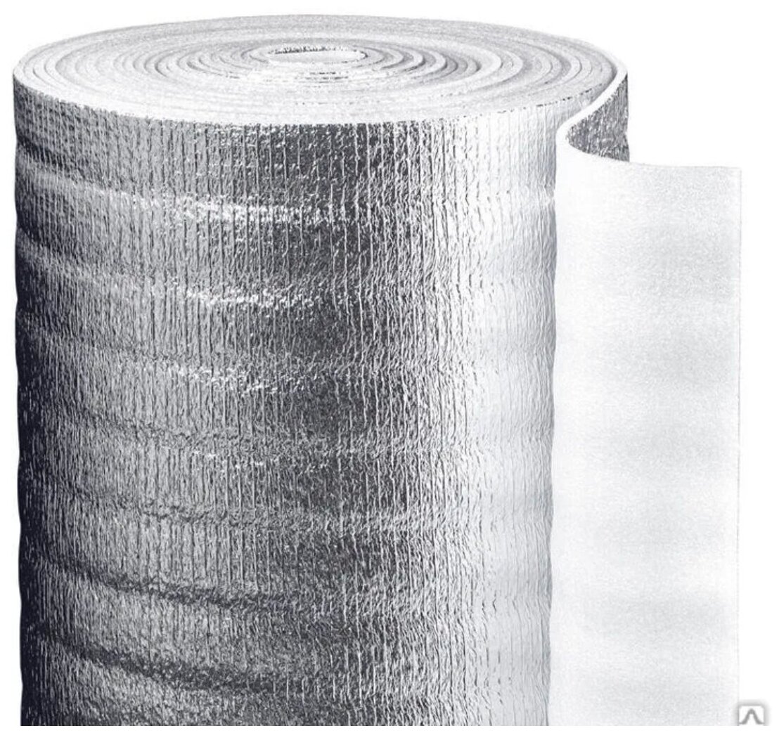 Теплоизоляция с ламинированной отражающей алюминиевой фольгой Тепофол А 3мм, 1 м х 3м (3м²) - фотография № 2