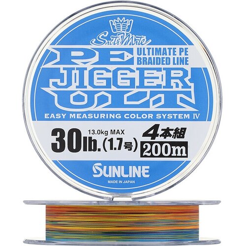 sunline шнур pe jigger ult 4braid 200м 1 0 16lb Sunline PE Jigger ULT 4 (200m #0.6)